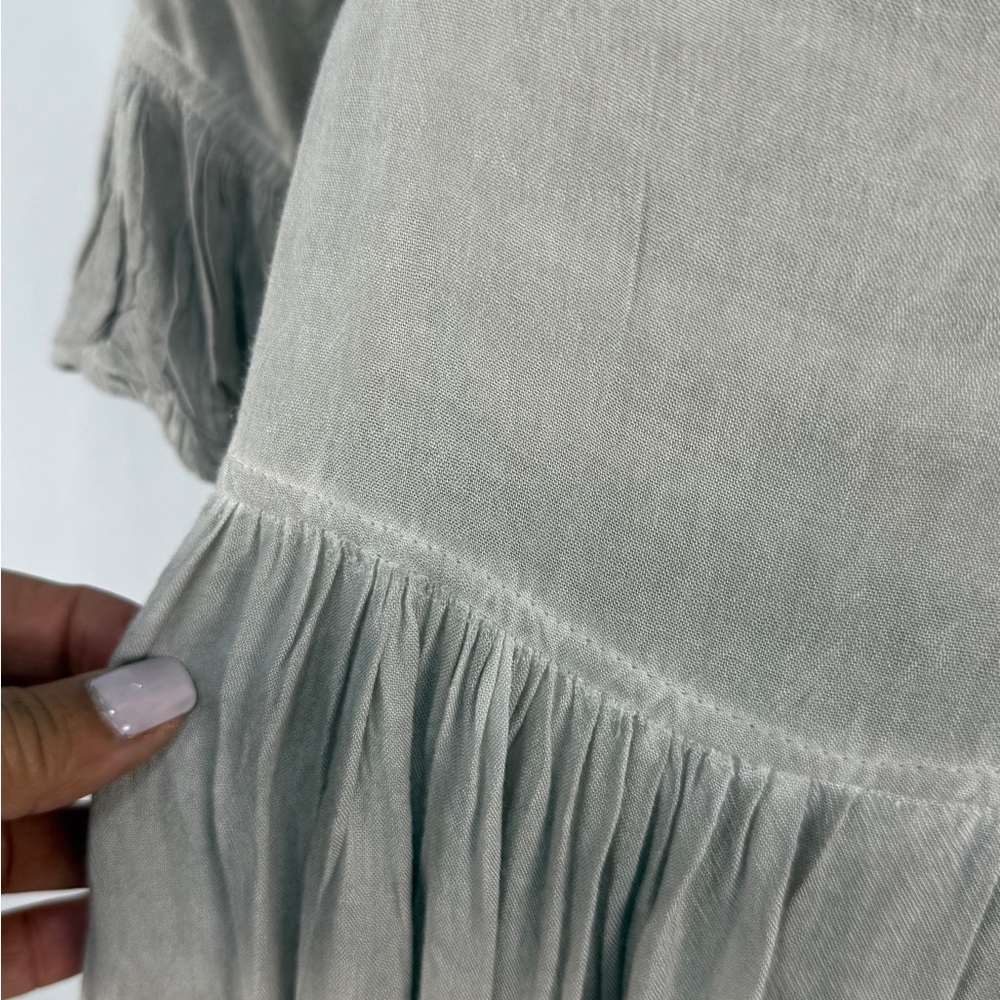 Entro Gray Ruffle Dress Size Small - Picture 5 of 11